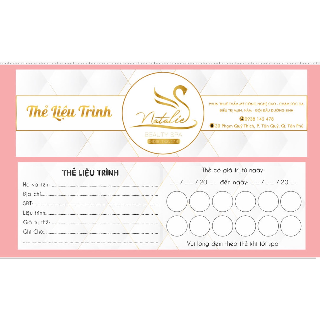 In 500 voucher/ card đôi / card gấp