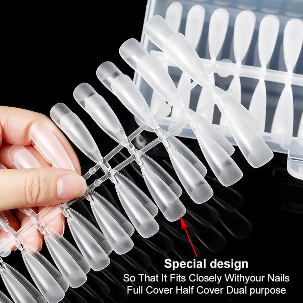OCEANMAP Hộp 240 Móng Tay Giả Hình Viên Con Nhộng Kèm Hộp Đựng