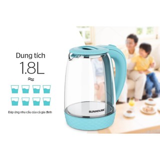 Ấm siêu tốc thủy tinh Sunhouse SHD1215