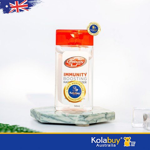 Nước rửa tay khô diệt khuẩn của Úc Lifebuoy Immunity Boosting Hand Sanitizer 50ml