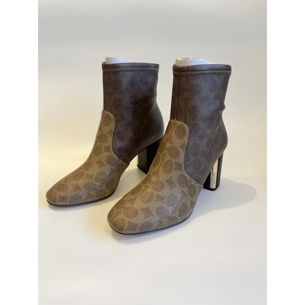 Coach Margot Monogram Coated Canvas Booties - hàng chính hãng