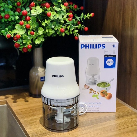 Máy xay thịt Philips HR1393 450W, dung tích 0.5L, bảo hành 2 năm | Hàng chính hãng