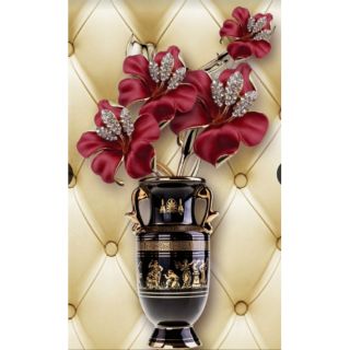 Tranh dán tường 3D tranh bình hoa 3d KT 120x80cm
