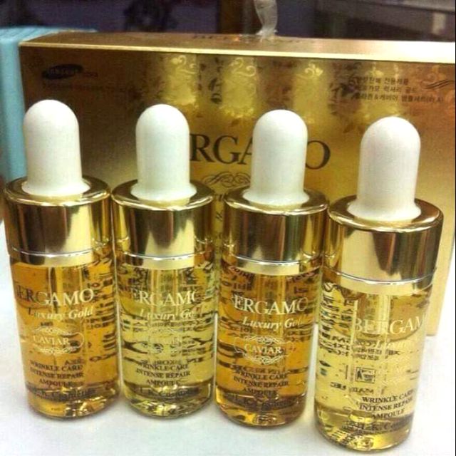 💎 SET 4chai SERUM BERGAMO LUXURY GOLD COLLAGEN & CAVIAR