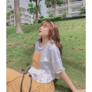 Áo thun phối ren (8 màu)