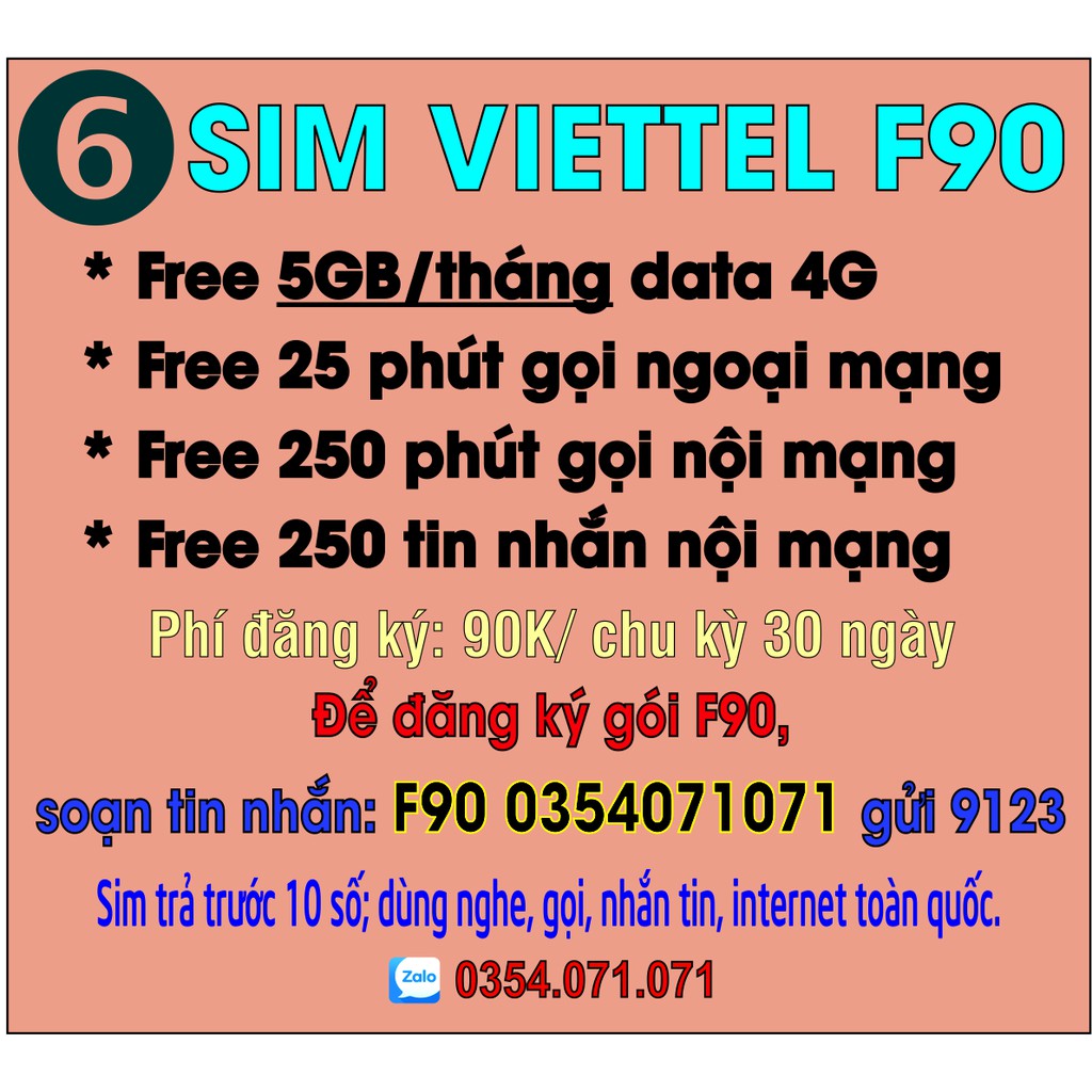 Sim Viettel 10 số 4G toàn quốc