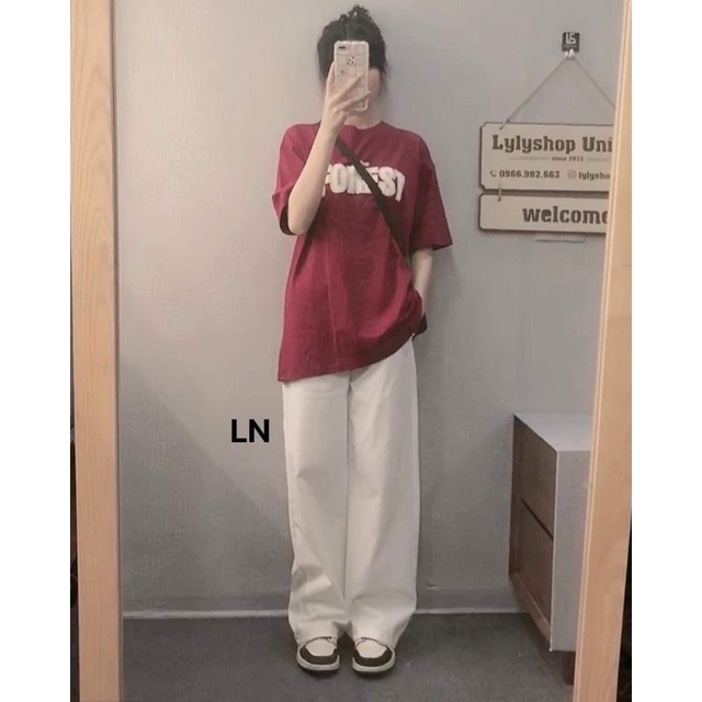 Sét áo Forest đỏ + quần kaki trắng TH6