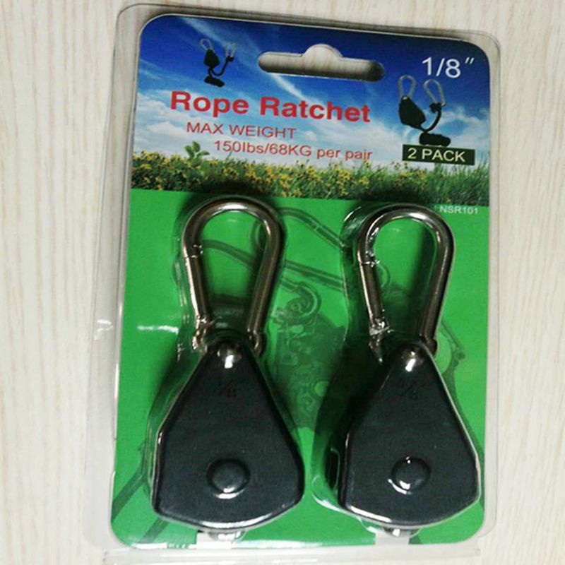 Bộ 2 Dây Ròng Rọc Treo Quạt / Đèn 1 / 8 &quot;150lb Màu Đen Có Thể Điều Chỉnh