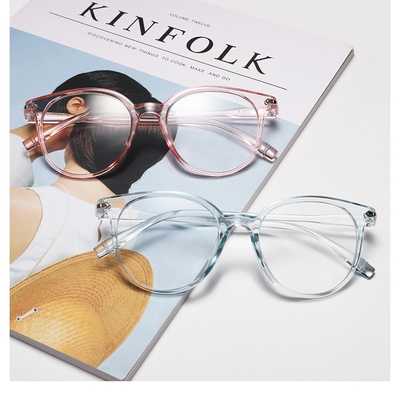 Mắt Kính Gọng Nhựa Trong Suốt Phong Cách hip hop Thời Trang Hàn Quốc
