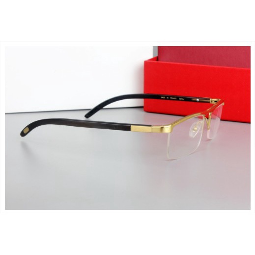 Gọng kính cao cấp ITALLY nhập khẩu titanium cực bền bảo hanh 1 đổi 1 màu GOLD sang trọng tặng hộp và khăn