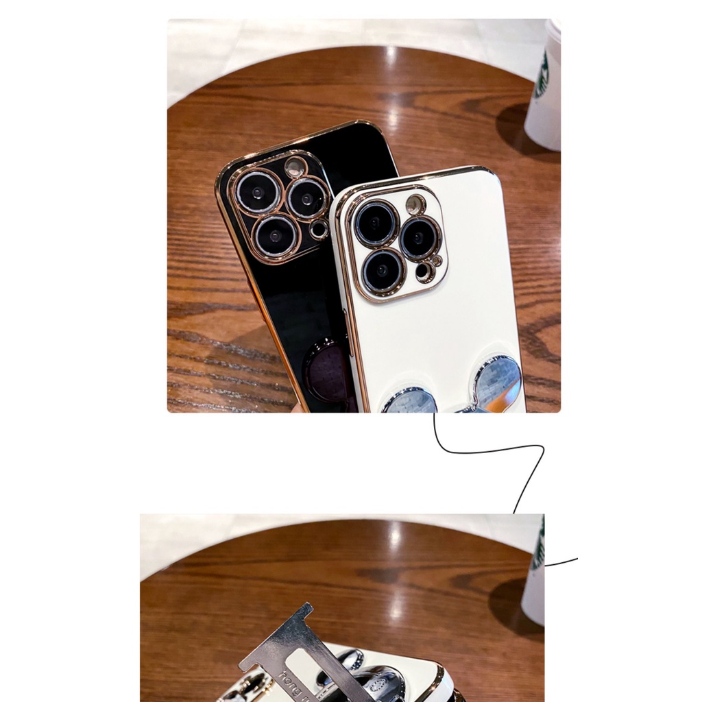 Disney Ốp Điện Thoại Hình Mickey Minnie 3D Cho iPhone 6 + 6s + 7 + 8 + xs max xr 11 pro max 12 pro max 13 pro max 14 + 14 pro max