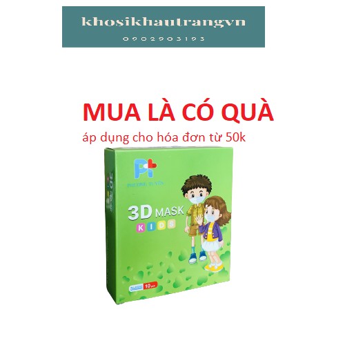 Khẩu trang 3D PT dành cho bé 2-6 tuổi