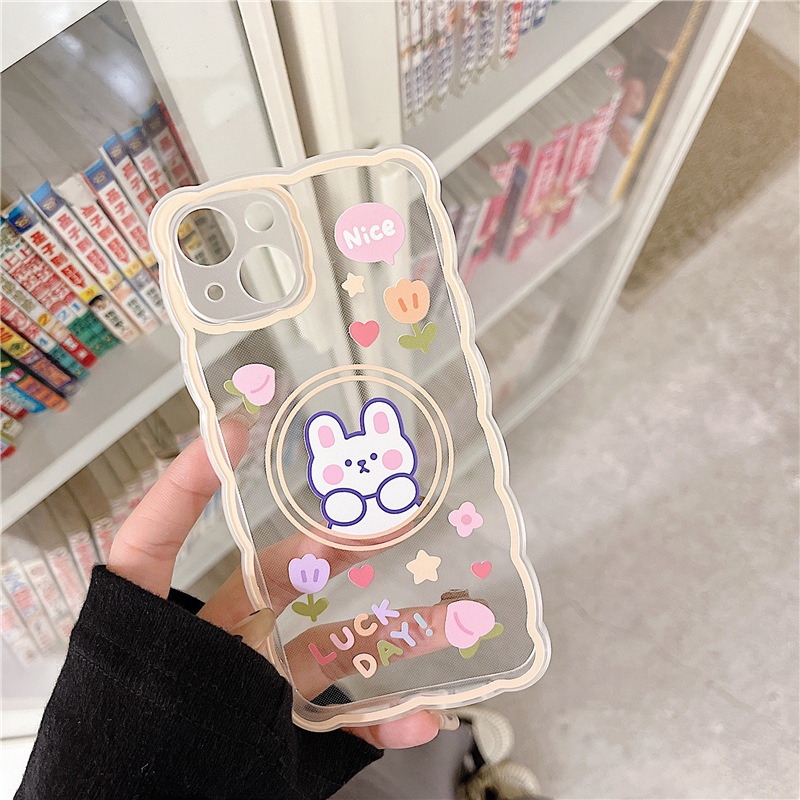 Ốp Điện Thoại Hình Thỏ Hoạt Hình Cho iphone 13Promax 12 / 11 / xs / 6 / 7 / 8 / PLUS / 14MAX