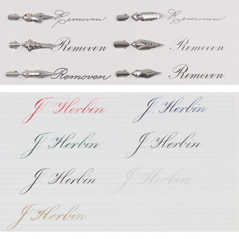 Hộp Đựng Bút Viết Thư Pháp 10 Màu Kèm 6 Ngòi Bút