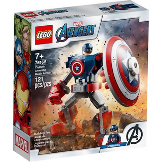 Lego Super Heroes 76168 - Captain America Mech Armor - Bộ xếp hình Lego Rô bốt Captain America