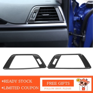 2pcs carbon fiber style side air conditioning vent cover trim for 3 series f30 13‑18