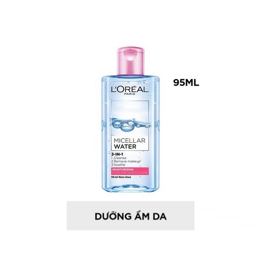 Nước tẩy trang làm sạch da 3in1 L’Oreal Micellar Water