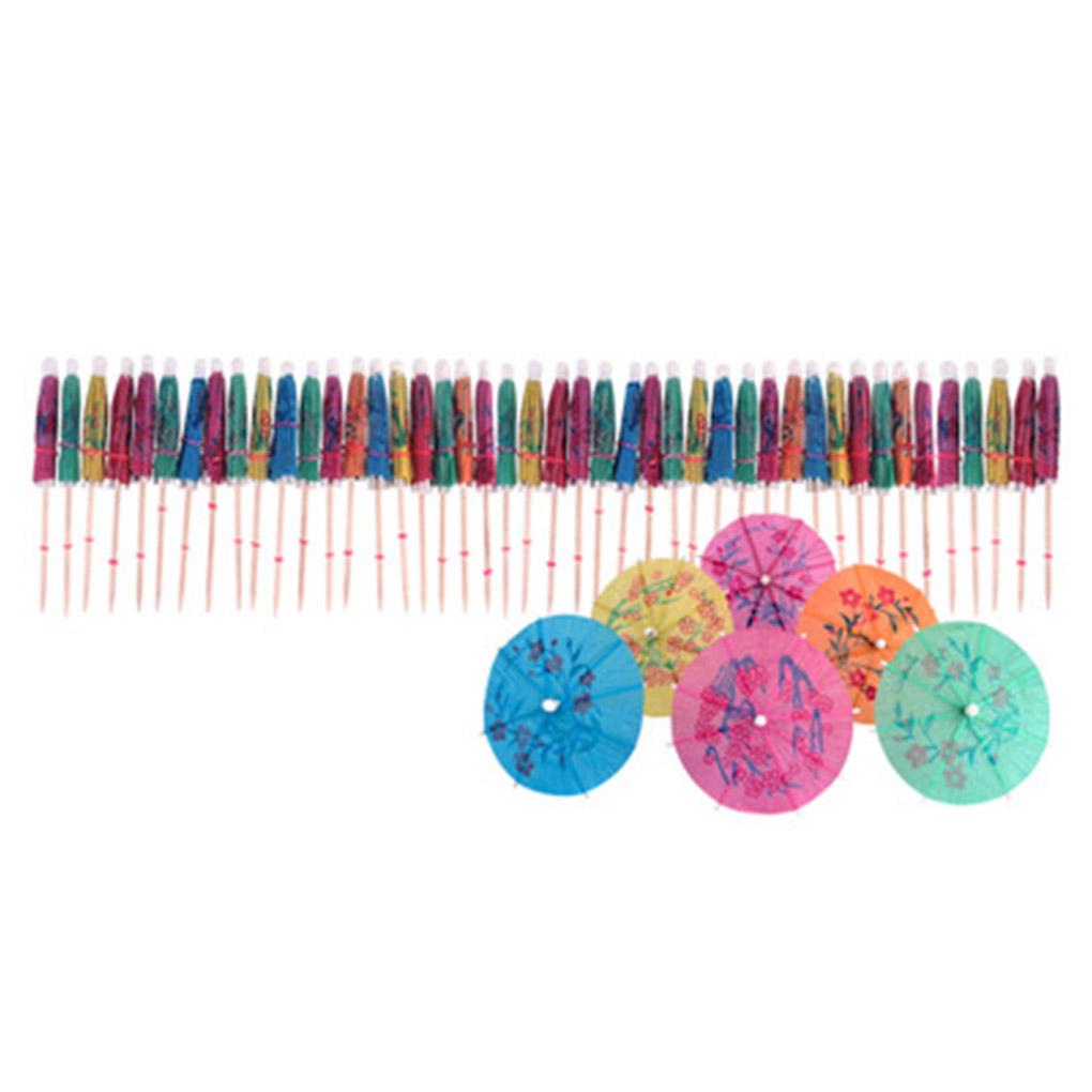 Set 50 Ống Hút Mini Hình Chiếc Ô Xinh Xắn