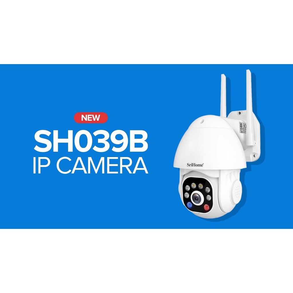 Srihome SH039B 3.0MP Chống Nước Camera Quan Sát WIFI IP Nhà Thông Minh Màu Sắc Nhìn Xuyên Đêm