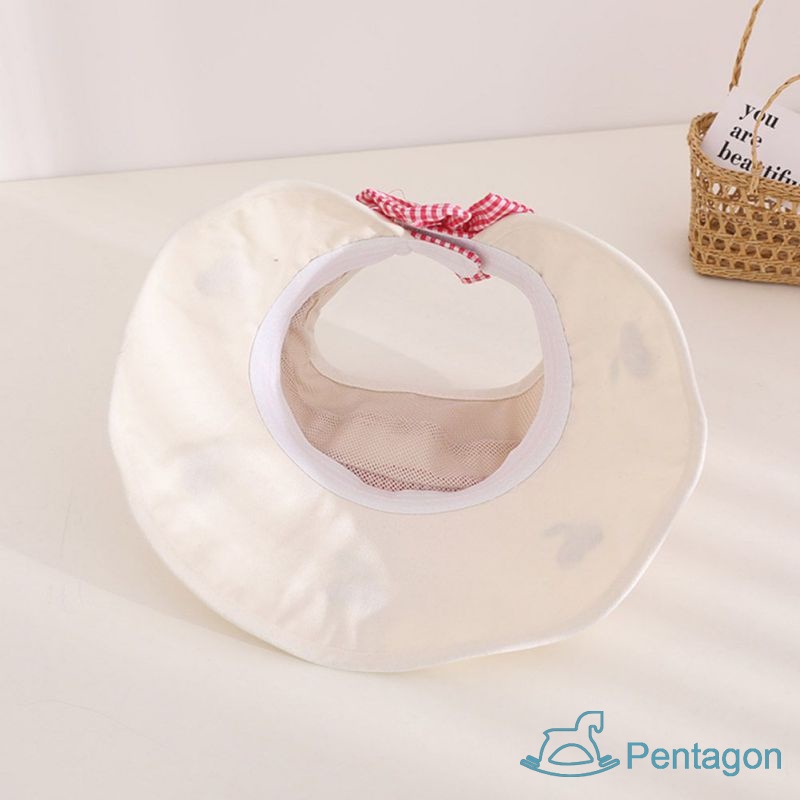 Mũ Lưỡi Trai Nửa Đầu Chống Nắng Họa Tiết Sọc Caro In Hình Trái Cây Dễ Thương