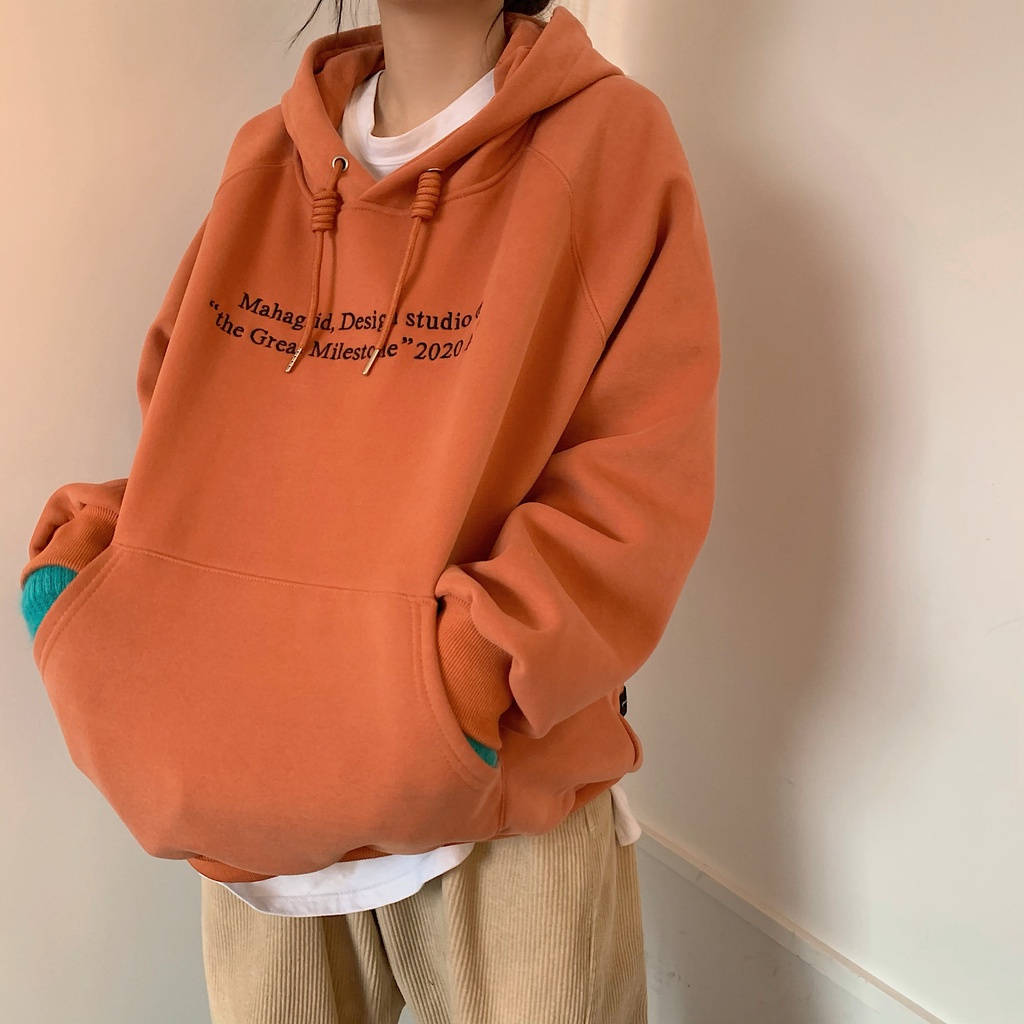 Áo hoodie dài tay dáng rộng in chữ cá tính trẻ trung 47314 | BigBuy360 - bigbuy360.vn