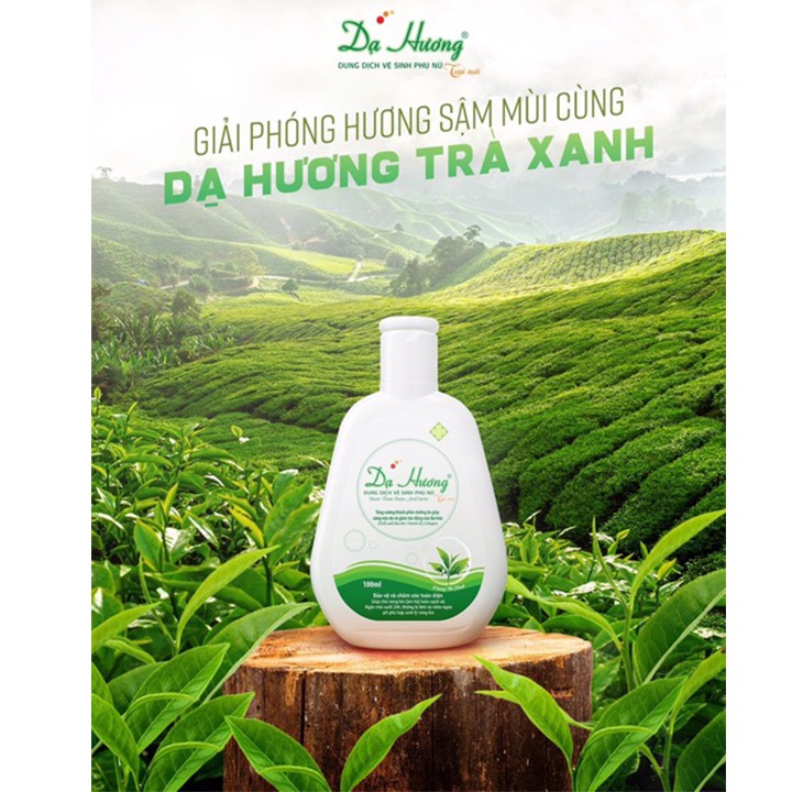 Dung dịch vệ sinh phụ nữ Dạ Hương Xanh Lá (Trà Xanh) 100ml - sạch nhẹ, khử mùi hôi, bảo vệ vùng kín - Victory Pharmacy