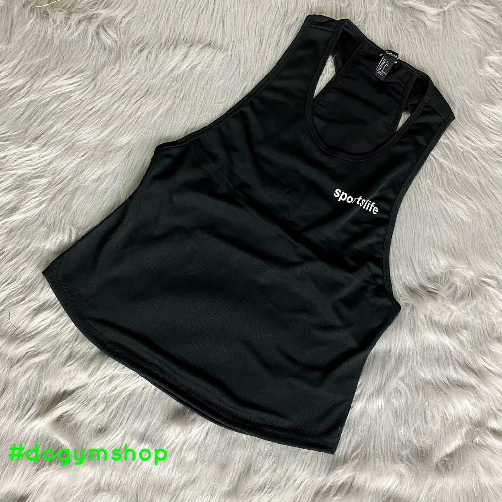 Áo tank top phủ ngoài nữ FOREVERN21- tập gym, yoga.