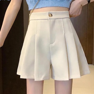 Quần đùi nữ cạp cao xếp ly