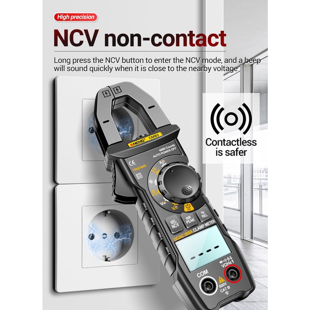 PISTA Máy Kiểm Tra Điện Dung Kỹ Thuật Số ANENG CM82 Hz NCV Ohm Cho Xe Hơi