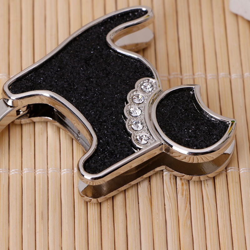 QQ Móc Treo Túi Xách Mini Bằng Kim Loại Hình Mèo Có Thể Gấp Gọn
