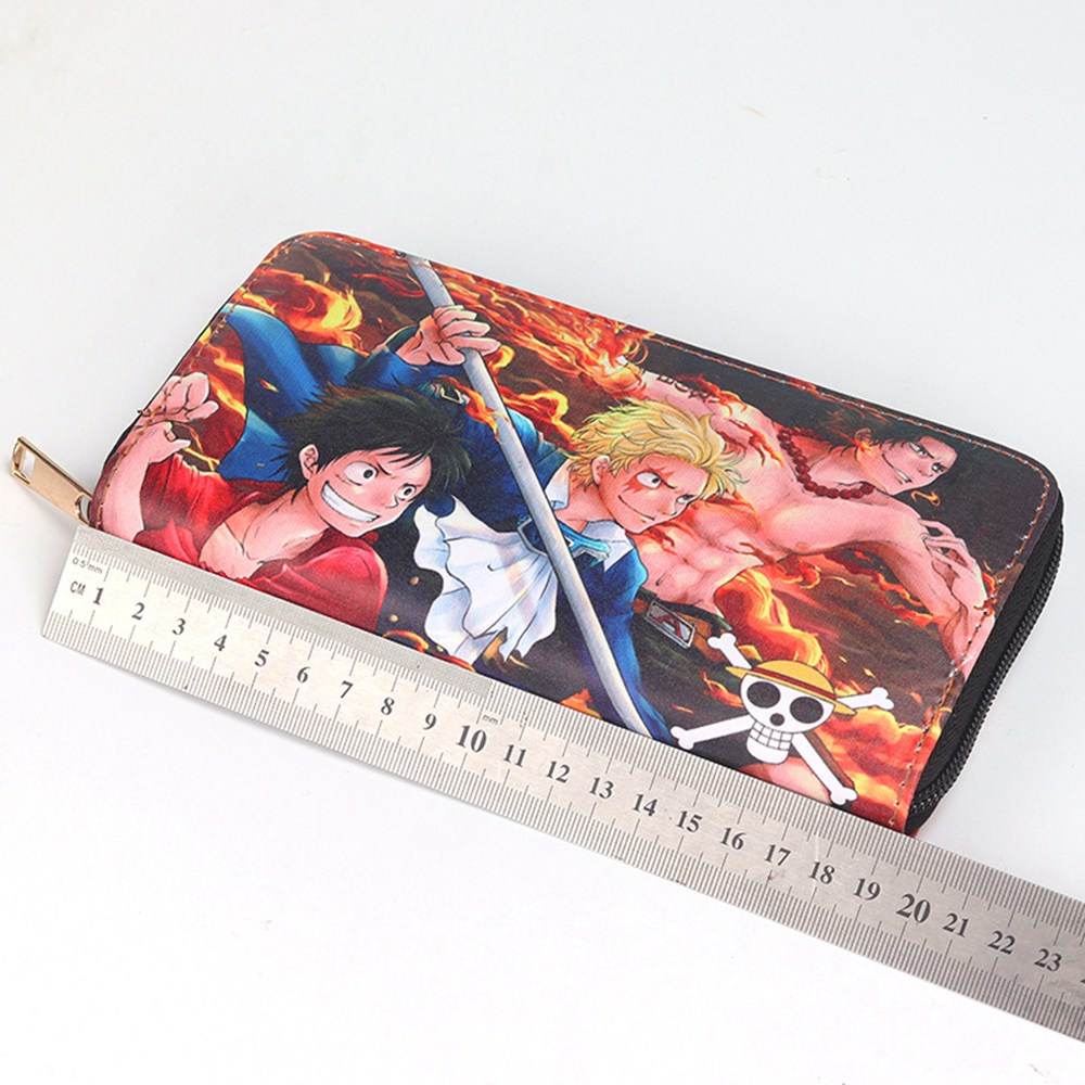 Ví Da PU Dài Cầm Tay In Hoạt Hình One Piece Đựng Điện Thoại Chìa Khóa