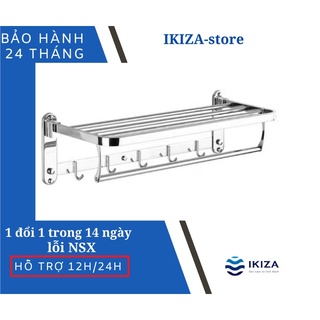 Vắt khăn nhà tắm inox 304, kệ để khăn nhà tắm, thanh vắt khăn móc treo quần áo, vắt khăn nhà tắm gấp đa năng inox 304