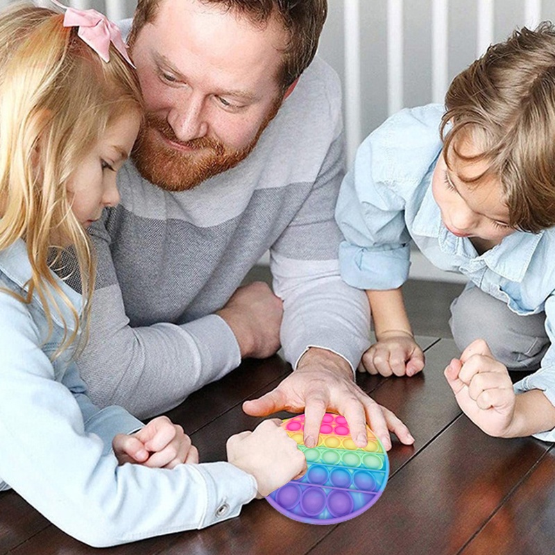 Pop It Tiktok 2021 Push Pop Fidget Toy Rainbow Color Finger Pressure Bubble Sensory Toys đồ chơi Bóp bong bóng thư giãn xả stress Đồ Chơi Giảm Căng Thẳng Cho Người Lớn