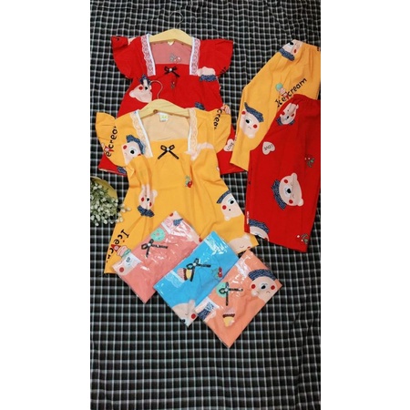 Bộ tay ngắn quần lửng vải lụa hàn sale sốc