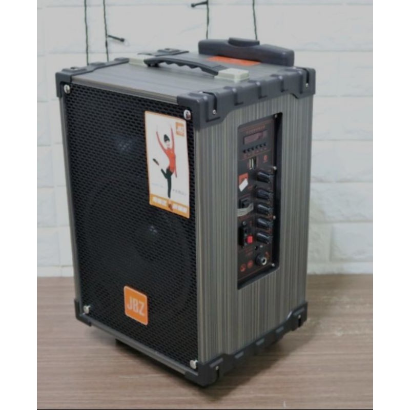 Loa kéo di động JBZ 108-Bass 2 tấcCS-250W+1Micro Không Dây+Remto+adapter sạc+dây tín hiệu tivi