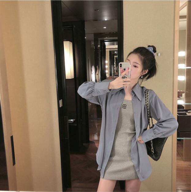 SUXI Đầm Dệt Kim Hai Dây Màu Trơn Thời Trang Mùa Hè Cho Nữ