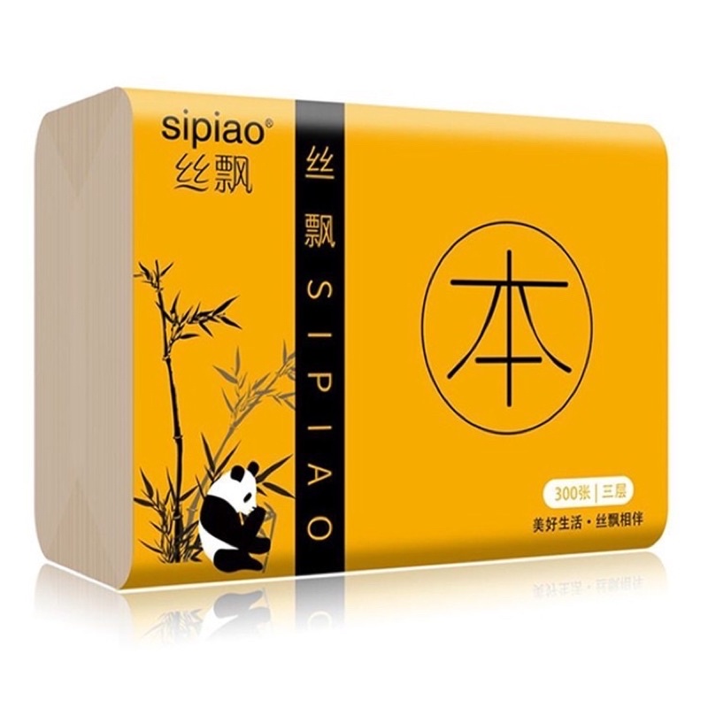 Khăn Giấy Gấu Trúc Sipiao - 1 gói 300 tờ siêu dai