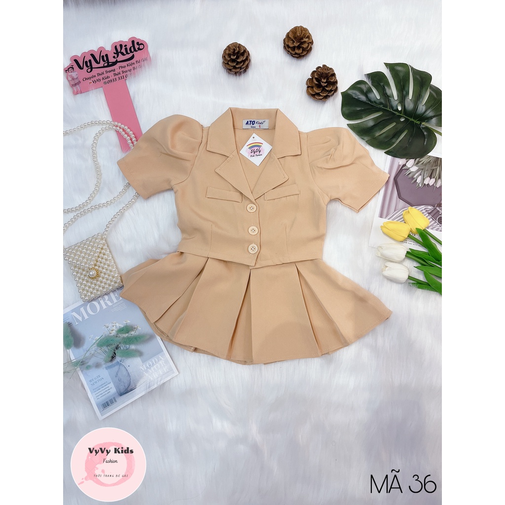 ⚡𝑭𝑹𝑬𝑬 𝑺𝑯𝑰𝑷⚡ Set bé gái, đồ bé gái, set vest bé gái chân váy thời trang VyVy Kids Fashion