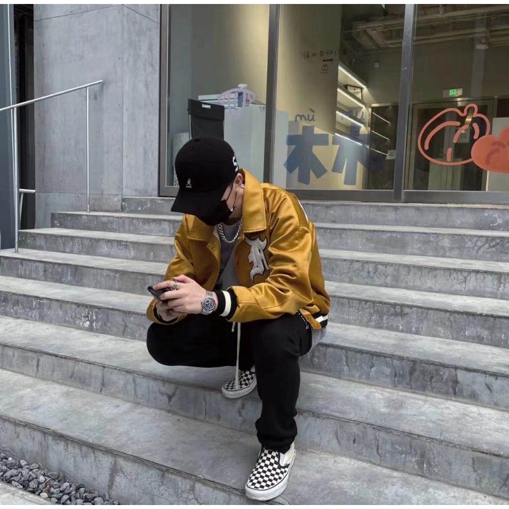 S-xl Hàng Mới Về Áo Khoác Hai Mặt Đường Phố Giản Dị Cần Thiết Yếu Sợ Hãi Sương Mù C