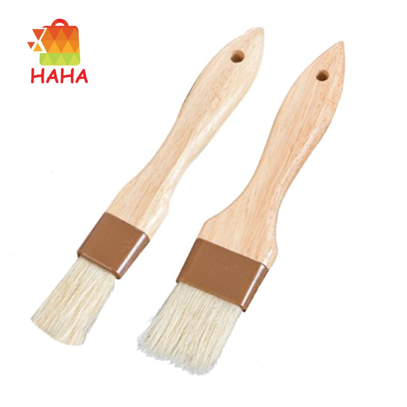 2 Pack Pastry Brushes Basting Oil Brush Kitchen with Hardwood Handles