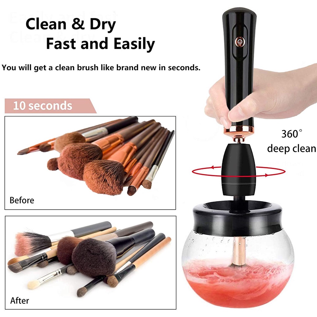 Máy giặt bàn chải trang điểm, pin AAA, làm sạch 360 °, thuận tiện và dễ sử dụng❤️
