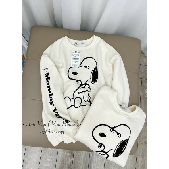 ÁO NỈ NỮ IN SNOOPY SIÊU XINH