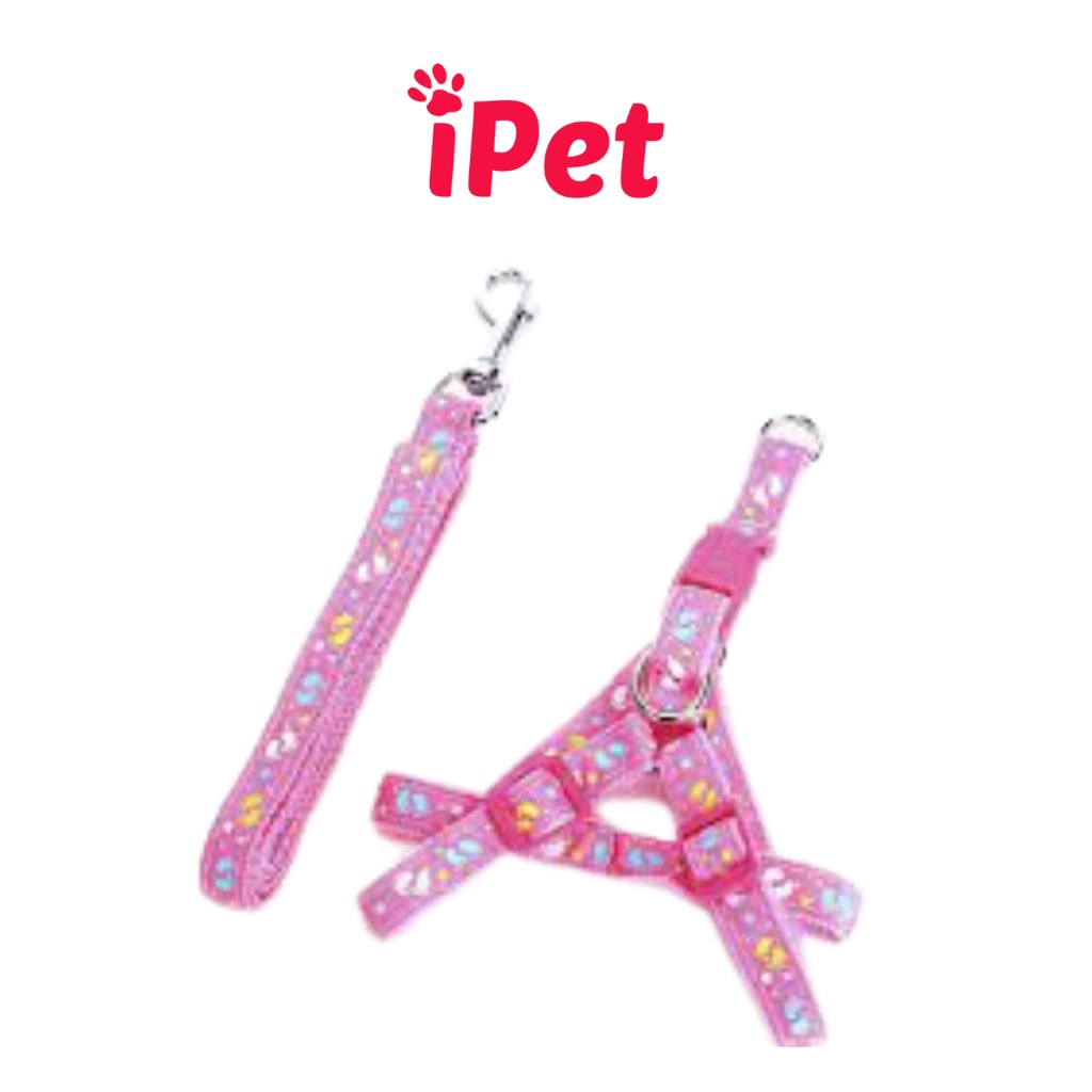 Dây Dắt Kèm Đai Người Cho Chó Mèo Dưới 5kg - iPet Shop