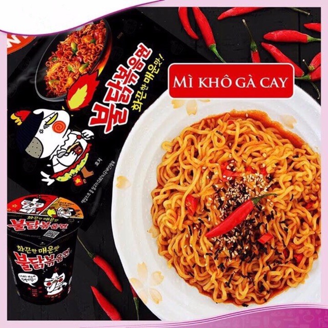 Mì gà khô cay ( mì cay SamYang hàn quốc)