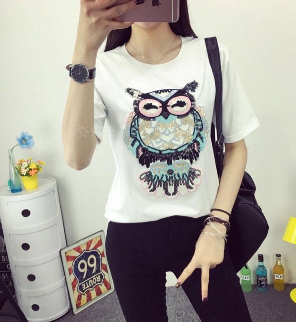 Áo thun big size hình cú mèo thỏ 70-80kg bao đẹp