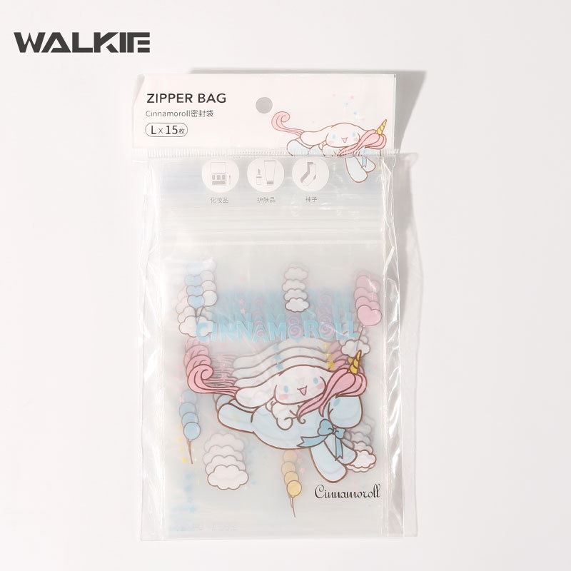 Túi Zip Đựng Thực Phẩm Bằng Nhựa Poly Hình Cinnamoroll Anime Kawaii Sanriomyelody
