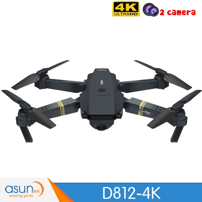 Máy Bay Điều Khiển Gấp Cánh flycam Drone Eachine E58 L800 D812 Wifi 2 Camera 4K có hộp đựng  FreeShip