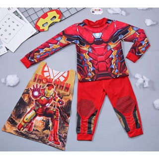Quần áo siêu nhân người sắt tay dài cơ bắp LV3