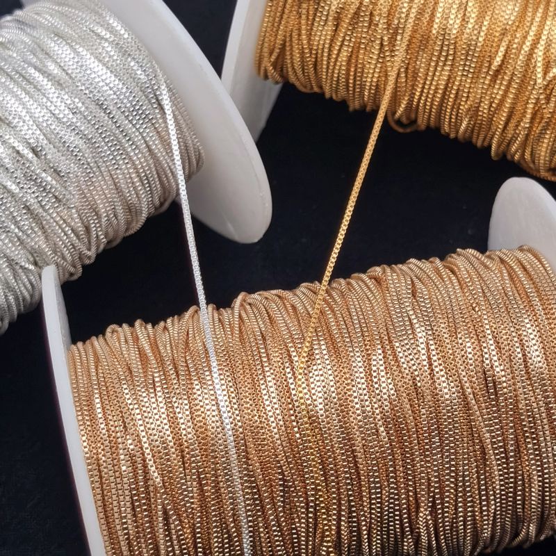 Dây Chuỗi Túi Đồng 1m diy Màu Vàng Đồng Siêu Mịn Chịu Nhiệt Độ Cao Làm Phụ Kiện Trang Sức diy