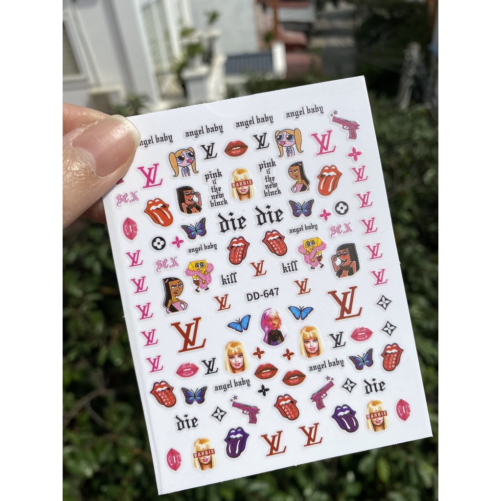 Sticker dán móng tay các THƯƠNG HIỆU nổi tiếng 2